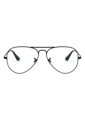 Ray-Ban 55mm Optical Glasses in Matte Black at Nordstrom