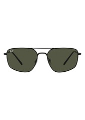 Ray-Ban 56mm Navigator Sunglasses in Black /Green at Nordstrom