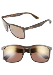 Men's Ray-Ban 58mm Chromance Sunglasses - Matte Havana/brown Mirror Gold