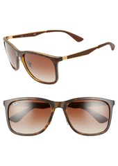 Ray-Ban 58mm Square Sunglasses in Matte Havana at Nordstrom