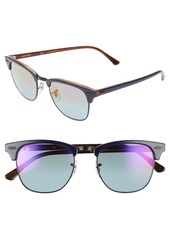Ray-Ban Clubmaster 51mm Sunglasses in Blue/Red/Blue Mirror at Nordstrom