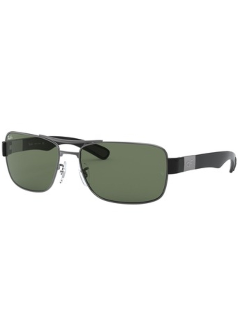 Ray-Ban 3522 Sunglasses, Men's, Gunmetal/Green