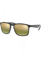 Ray-Ban 4264 Chromance Sunglasses, Men's, Black/Blue Gold Polarized