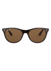 Ray-Ban 52mm Polarized Square Sunglasses in Striped Havana at Nordstrom