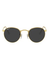 Ray-Ban 53mm Evolve Photochromic Round Sunglasses in Shiny Gold/Black at Nordstrom