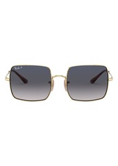 Ray-Ban 54mm Polarized Gradient Square Sunglasses in Gold/Blue Gradient at Nordstrom