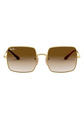 Ray-Ban 54mm Gradient Square Sunglasses in Gold /Brown Gradient at Nordstrom