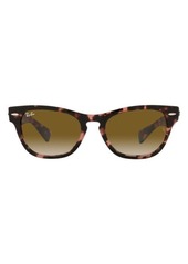 Ray-Ban 55mm Gradient Rectangular Sunglasses in Pink Havana/Clear Brown at Nordstrom