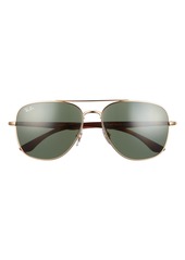 Ray-Ban 56mm Square Sunglasses in Arista/Green at Nordstrom