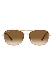 Ray-Ban 57mm Gradient Pillow Sunglasses