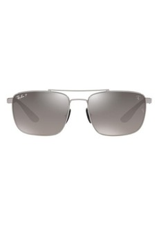 Ray-Ban 58mm Gradient Polarized Square Sunglasses