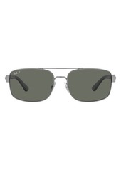 Ray-Ban 58mm Polarized Pillow Sunglasses