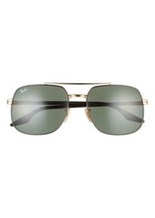 Ray-Ban 59mm Polarized Aviator Sunglasses