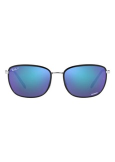 Ray-Ban 60mm Polarized Square Sunglasses