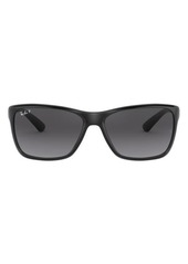 Ray-Ban 61mm Gradient Polarized Square Sunglasses