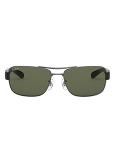 Ray-Ban 61mm Polarized Aviator Sunglasses