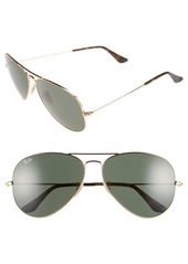 Ray-Ban 62mm Aviator Sunglasses in Gold Green at Nordstrom