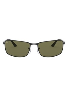 Ray-Ban 64mm Oversize Rectangular Sunglasses