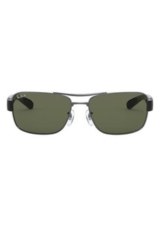 Ray-Ban 64mm Polarized Oversize Square Sunglasses