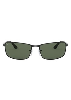 Ray-Ban 64mm Rectangular Sunglasses