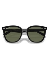 Ray-Ban 66mm Polarized Oversize Irregular Sunglasses