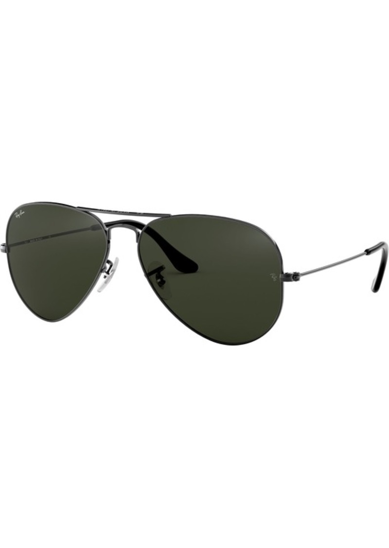 Ray-Ban Adult Aviator Polarized Sunglasses, Men's, Gunmetal/Green