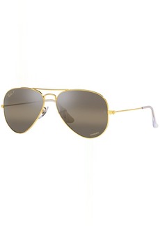 Ray-Ban Aviator Classic Sunglasses, Men's, Legend Gold/gradient Dark Brown