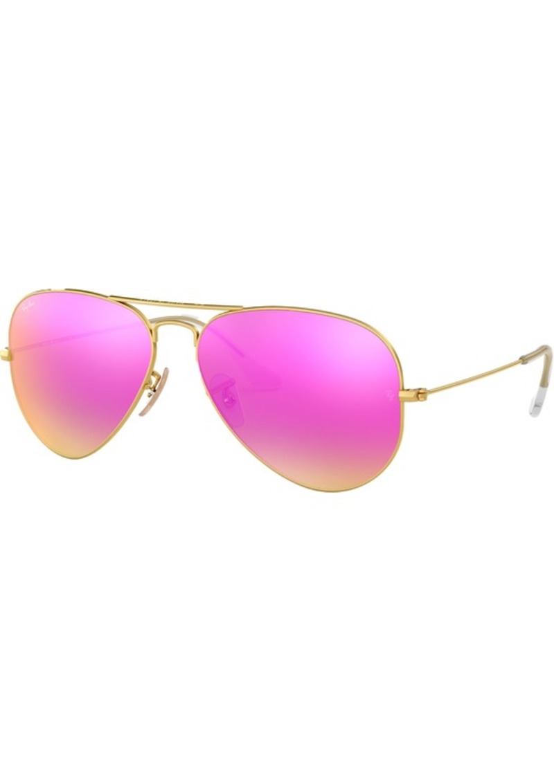 Ray-Ban Aviator Flash Sunglasses, Men's, Cyclamen