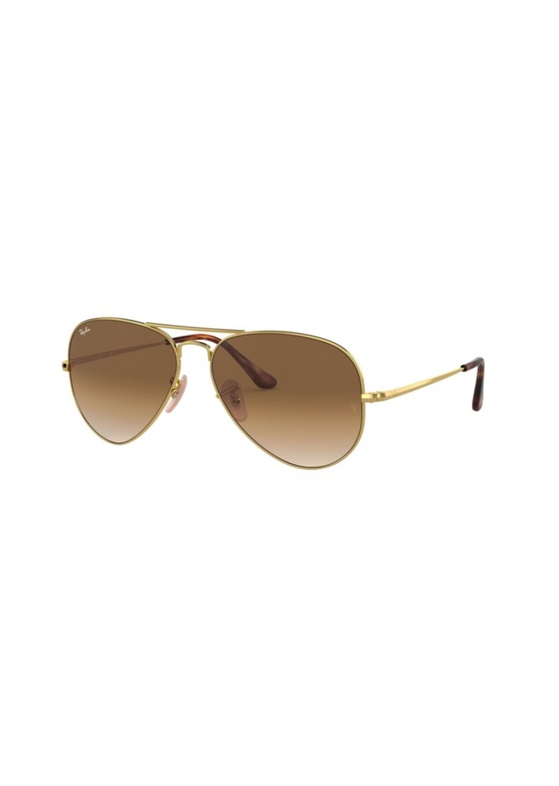 Ray-Ban Aviator II Metal Sunglasses, Men's, Clear Grad Brown