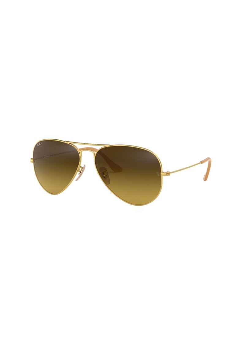 Ray-Ban Aviator Large Metal Gradient Sunglasses, Men's, Brown Grad