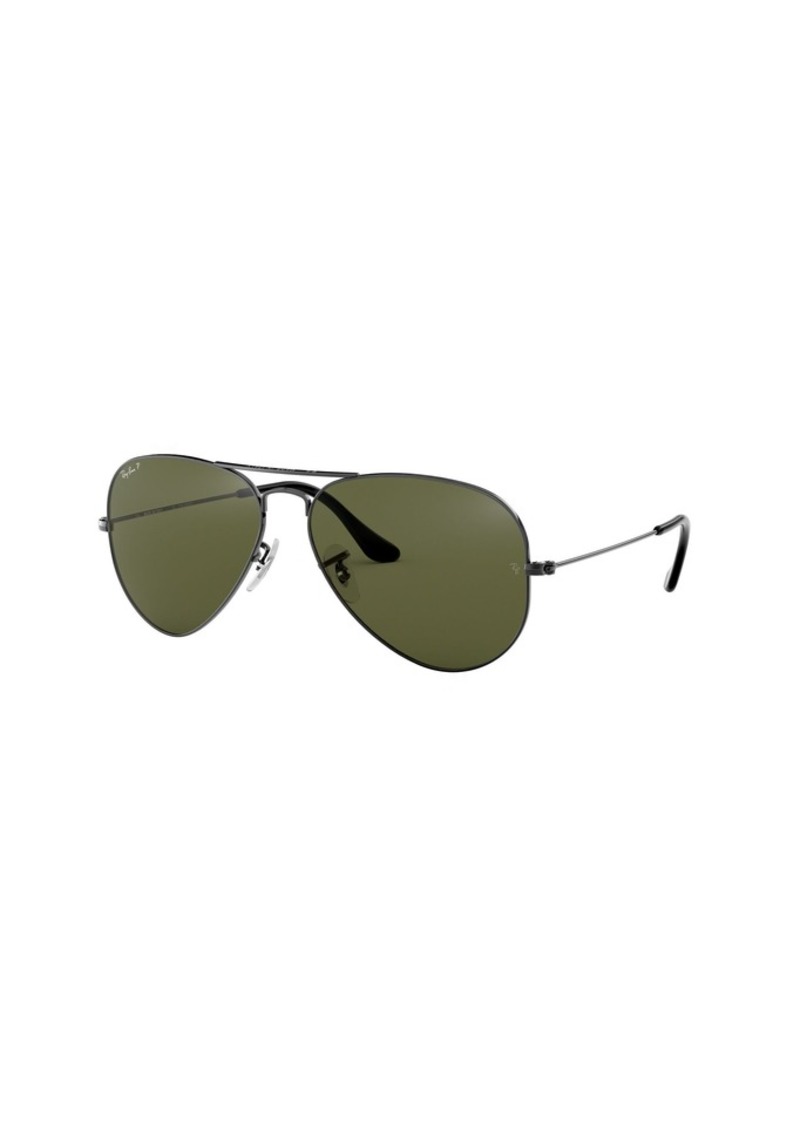 Ray-Ban Ray Ban Aviator Large Metal Polarized Sunglasses, Men's, Gray/Green Polarized | Father's Day Gift Idea