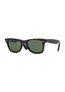 Ray-Ban Aviator Wayfarer Sunglasses Brown (Tortoise Frame with Green G/15 Lenses)