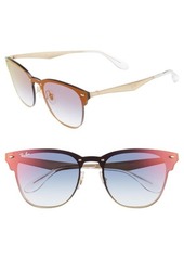 Ray-Ban Blaze Clubmaster 47mm Sunglasses in Gold at Nordstrom