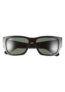 Ray-Ban Carlos 56mm Polarized Rectangular Sunglasses