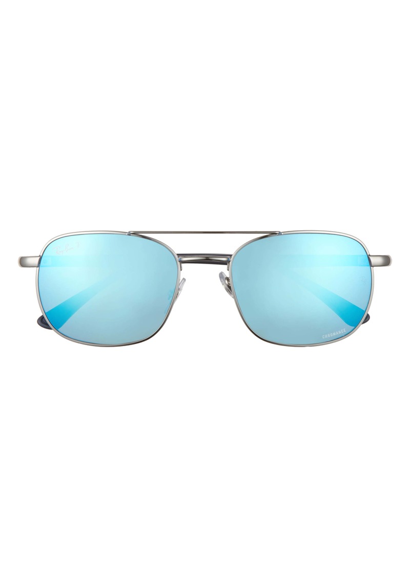 Ray Ban Ray Ban Chromance 54mm Polarized Mirrored Navigator Sunglasses Sunglasses