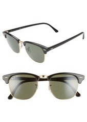 Ray-Ban Clubmaster 51mm Polarized Sunglasses in Black at Nordstrom