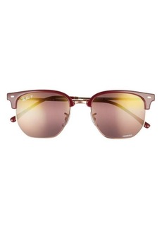 Ray-Ban Clubmaster 53mm Polarized Square Sunglasses