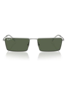Ray-Ban Emy 59mm Polarized Rectangular Sunglasses