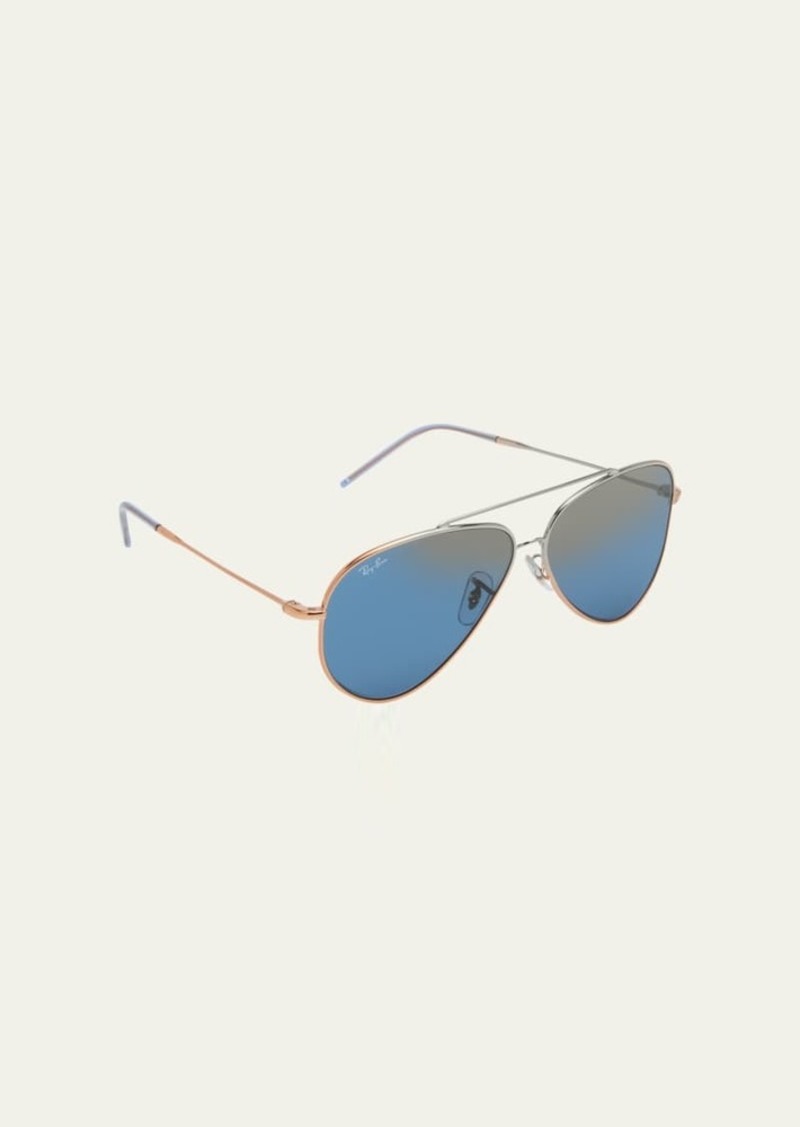 Ray-Ban Golden Metal & Plastic Aviator Sunglasses
