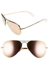 Ray-Ban 59mm Semi Rimless Aviator Sunglasses