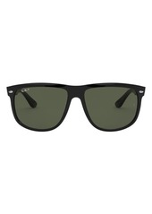 Ray-Ban Highstreet 60mm Polarized Flat Top Sunglasses