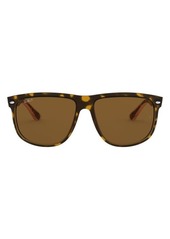 Ray-Ban Highstreet 60mm Polarized Flat Top Sunglasses