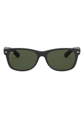 Ray-Ban New Wayfarer 55mm Rectangular Sunglasses in Rubber Black at Nordstrom