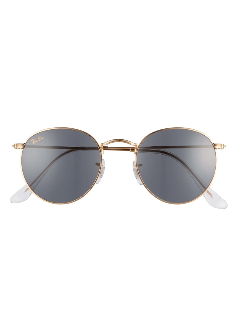 ray ban icons 50mm round metal sunglasses