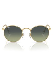 Ray-Ban Icons 50mm Round Metal Sunglasses
