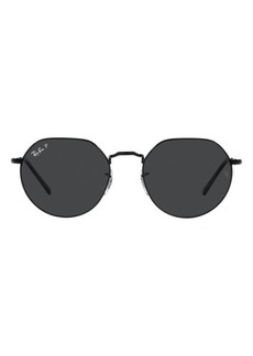 Ray-Ban Jack 53mm Polarized Sunglasses in Black /Polarized Black at Nordstrom