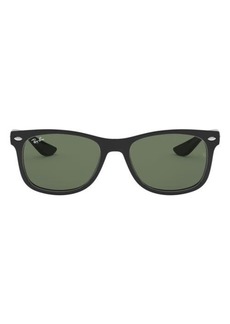 Ray-Ban Junior 48mm Wayfarer Sunglasses in Black/Green Solid at Nordstrom
