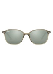Ray-Ban Leonard 51mm Mirrored Square Sunglasses