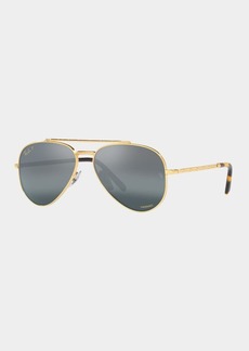 Ray-Ban Logo Metal Aviator Sunglasses