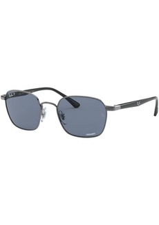 Ray-Ban Men's Polarized Sunglasses, RB3664CH - SHINY GUNMETAL/BLUE POLAR